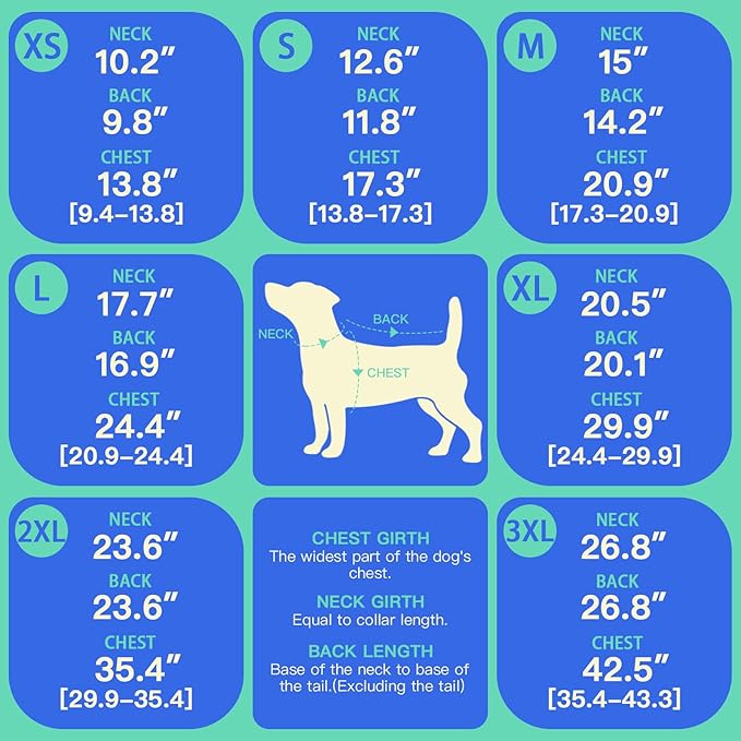 MIGOHI Lightweight Dog Coat, Windproof Dog Jacket, Puffer Jacket for Medium Dogs, Padded Vest with Reflective Strips, Warm Snow Vest in Cold Weather, Easy On Hook & Loop Belly, Blue, M