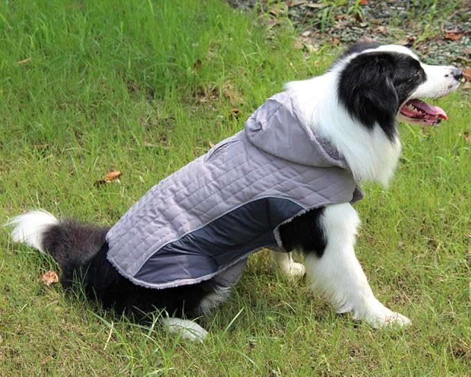 Fleece Dog Hoodie for Small Dogs Super Warm Puppy Jacket for Cold Winter Dog Coats,Grey XS