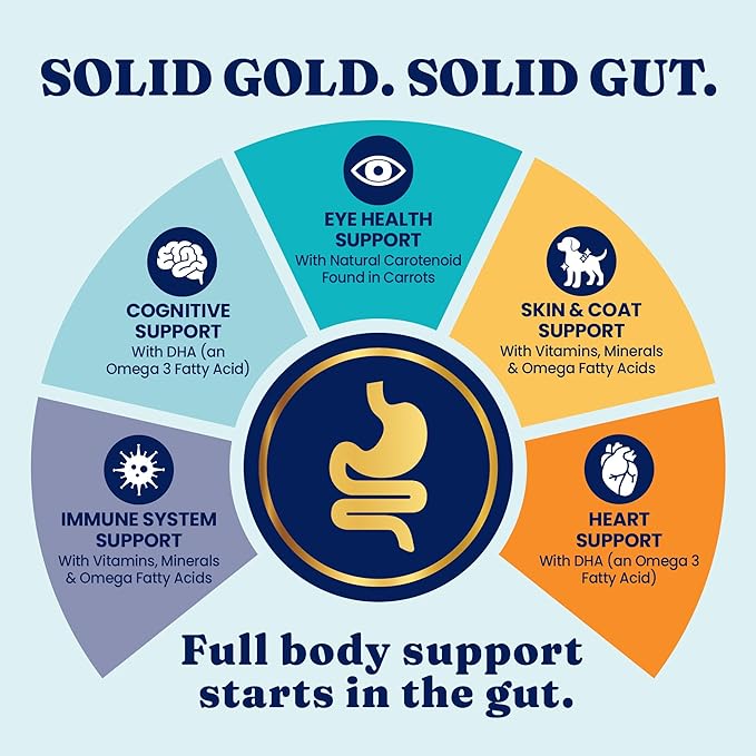Solid Gold Meatball Dog Food Toppers for Dry Food- High Protein Beef Meatball Topper for Dogs - Complete Meal, Meal Mix in or Soft Dog Treats - Supports Gut Health - 3 Pack *Refrigerate After Opening*