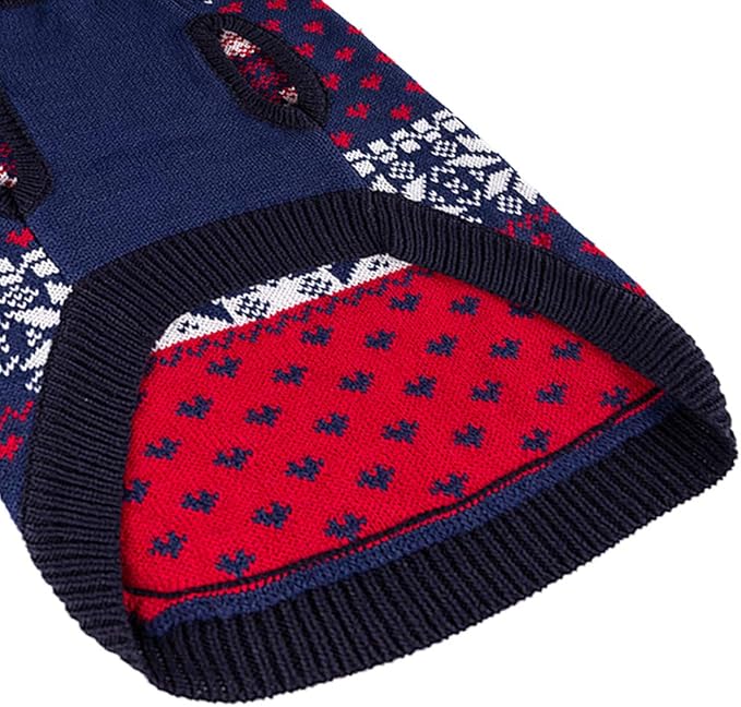 SCENEREAL Small Dog Girls & Boys Turtleneck Sweater - Winter Puppy Clothes, Christmas Outfit - Dachshund, Yorkie, Chihuahua Sizes