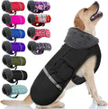 Doglay Dog Coat, Waterproof Dog Jacket Pet Winter Coat for Cold Weather with Thicken Furry Collar, Reflective Puppy Winter Jacket Warm Fleece Lining for Small Medium Large Pets