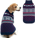 SCENEREAL Dog Sweaters for Medium Sized Dogs - Soft, Warm Turtleneck Pullover Fall Winter Dog Clothes, Knitted Argyle Dog Christmas Outfits, Ugly Pet Clothing for Boy Girl Puppy