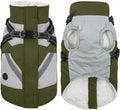 IECOii Dog Coats for Small Dogs Winter Harness Zip Up - Green,XSmall - Warm Fleece Lined Small Dog Winter Coat with D Ring,Waterproof Puppy Coats Dogs Snow Jackets Snowsuit Chihuahua Papillon Maltese