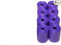 120 Easy Open & Strong Leak-Proof Poop Bags Dog Waste Bags 13.25 x 9" Made in USA .Bags are easier to tie than standard 12 inch bags (Purple)