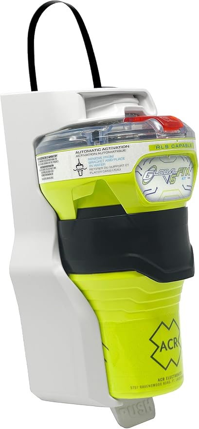 ACR GlobalFix V6 EPIRB with RapidDitch Express Bag - 2343.1: Reliable Emergency Beacon with Quick-Release Bag for Fast Deployment in Critical situations.