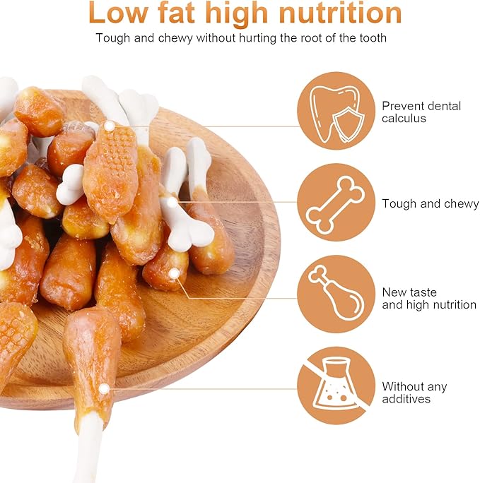 Chicken Calcium Bone Rawhide Free Dog Treats Dog Chews Puppy Training Teeth Clean Snacks 1 lb/454g
