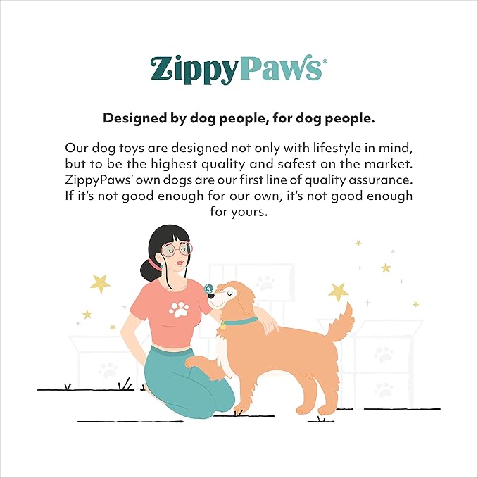 ZippyPaws Squeakie Crawler- No Stuffing Dog Toy to Keep Them Busy, for Small, Medium, & Large Dogs, Squeaky Pet Toy for Boredom, Unstuffed Chew Toy, Soft Plush Puppy Products, Moody The Moose- 12"
