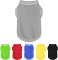 Elevate Your Dog's Fashion Quotient with Colorful and Breathable Sleeveless Cotton Shirts! Perfect Pet Apparel for Small to Medium Dogs Gray 4XL