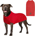 KYEESE Dog Christmas Sweater for Large Dogs with Leash Hole Warm Pullover with Reflective Yarn Male Thick Stretchy Knitwear Winter Soft Pet Coat boy Cold Weather Comfy Dog Sweaters,Red, XX-Large