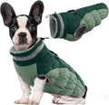 Lelepet Warm Dog Winter Coat Dog Coats for Small Dogs Waterproof Dogs Jacket with Harness Built in Reflective Cold Weather Coats Windproof Zip-Up Winter Fleece Vest Snowsuit Chihuahua Teal Green