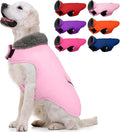 MIGOHI Warm Dog Snowsuit - Winter Dog Jacket, Reflective Windproof Fleece Vest with Leash Hole and Furry Collar