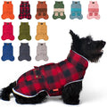 KYEESE Dog Coat Windproof Dog Coats for Small Dogs Waterproof Dogs Jacket with Fleece Lined Soft Pet Sweater for Cold Weather Warm Pet Winter Puffer Coat with Leash Hole Thick Cat Clothes with Pocket