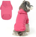 SCENEREAL Dog Hoodie Sweaters for Small Medium Large Size Dogs, Fleece Dog Sweatshirt with Hat and Pocket,Soft Cold Winter All Weather Dog Clothes for S to XL Sized Dogs, Pink S