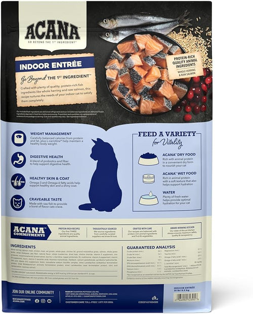 ACANA Indoor Entrée Fish Recipe Dry Cat Food 10lb Bag