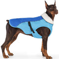 EMUST Dog Jacket Winter, Cozy Windproof Dogs Jacket for Cold Weather, Solid Color Dog Vests for Winter for Medium Dogs, New Blue, M