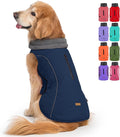 EMUST Pet Vests for Winter, Fleece Lined Dog Coat for Cold Weather Warm Dog Jackets for Small Medium Large Dogs, Pet Apparel for Cold Weather, Dark Blue, XXXL