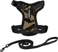 Voyager Step-in Lock Adjustable Cat Harness w. Cat Leash Combo Set with Neoprene Handle 5ft - Supports Small, Medium and Large Breed Cats by Best Pet Supplies - Army/Black Trim, XS