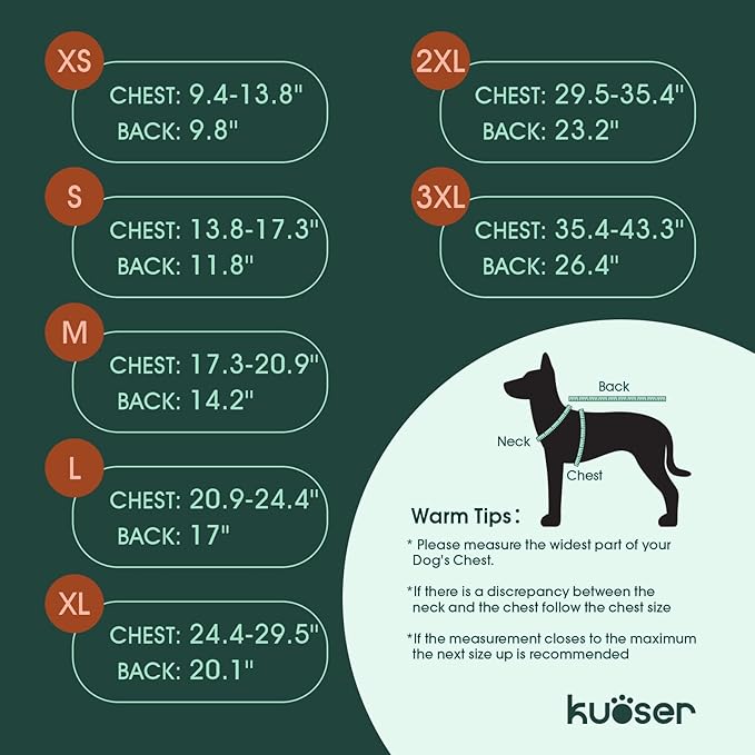 Kuoser Dog Winter Coat, Reversible Dog Jacket, Warm Doggie Coat British Style Puppy Cold Weather Coats, Windproof Pet Clothes for Extra Large Dogs Blue XXXL