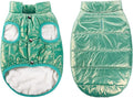 ASENKU Dog Winter Coat - Waterproof Windproof Dog Jacket, Warm Snowproof Doggie Puffer Vest for Cold Weather, Lightweight Snow Coats for Small Medium Large Dogs (Mint Green, 3XL)