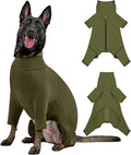 OneTigris Dog Pajamas - Breathable Modal Stretch Dog Clothes, Four-Legged Cold Weather Clothes, Anti-Shedding Suit Onesie with Back Locking Zipper and Adjustable Chest Drawcord