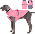 IECOii Warm Dog Coat - Snow Jackets with Reflective, Adjustable & Windproof & Waterproof Quick-Release Buckles & Warm Fleece Lined Vest for Winter, Spring, Fall, Pink, Size 3XL