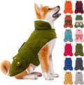 KYEESE Dog Coat Warm Pet Winter Puffer Coat with Leash Hole Waterproof Dogs Jacket with Fleece Lined Soft Pet Sweater for Cold Weather Thick Cat Clothes with Pocket Windproof Dog Coats for Small Dogs