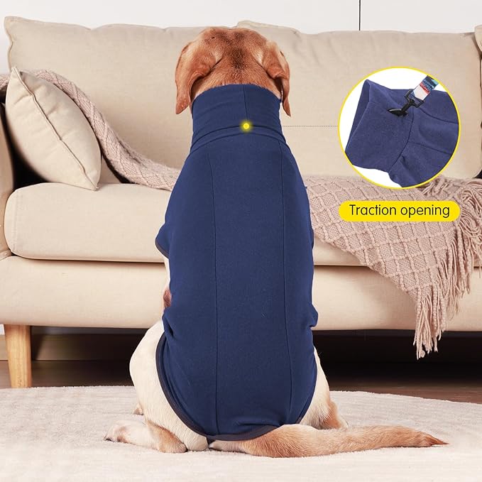 Dog Sweater Pullover Cold Weather Vest for Dogs Dog Sweatshirt & Jacket for Indoor and Outdoor Use (Small, Navy Blue)
