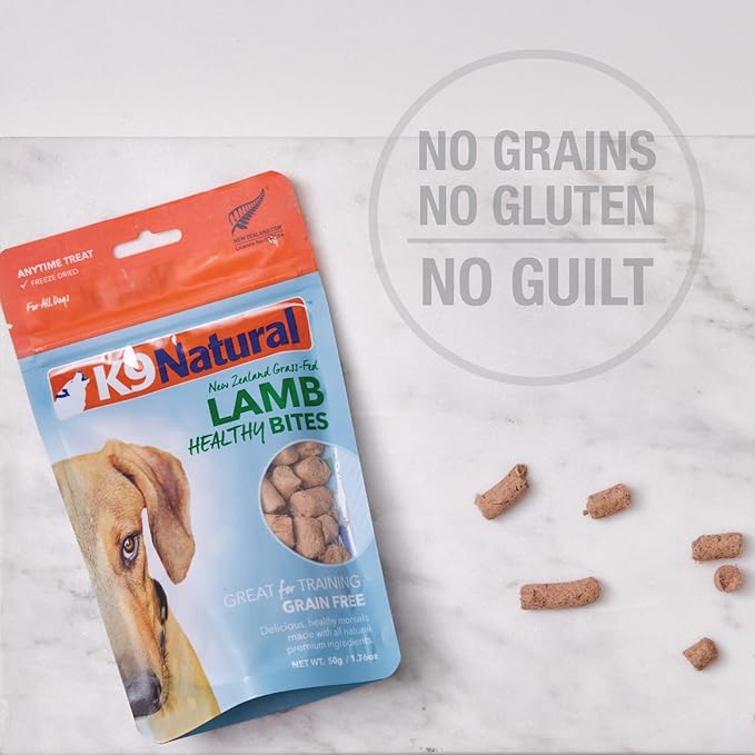 K9 Natural, Freeze-Dried Single Ingredient Dog Treats, High-Value, Low-Calorie Protein Bites for Active Dogs, Healthy Dog Training Treats, Grain-Free Reward, Beef & Organs, 1.76oz (Pack of 2)