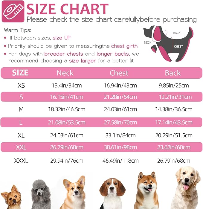 Dog Winter Coat with Harness, Dog Jacket, Pet Clothes with Zipper on Back, Waterproof Windproof Warm Vest, Reflective Cold Weather Coats, for Small Medium Large Dogs, Thick, Pink, M