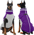 Dog Winter Jacket Cozy Reflective Waterproof Windproof Warm Pet Garment,Comfortable Cold Weather Fleece Apparel Outfits with Zipper Closure for Small Medium Large Dogs Puppy Walking,XXX-Large
