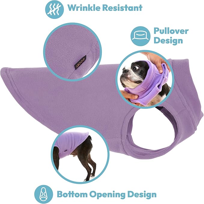 Gooby Stretch Fleece Vest Dog Sweater - Brown, 2X-Large - Warm Pullover Super Stretchy Fleece Dog Jacket for Small to Large Dogs