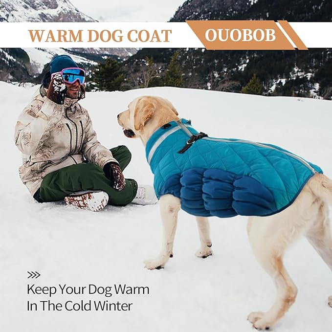 Dog Coats for Small Dogs, Puppy Coat, Warm Winter Jacket, XS Dog Coat with Harness Built in, Waterproof Pet Cold Weather Coats, Puppy Winter Clothes Snowsuit Chihuahua Maltese,XS
