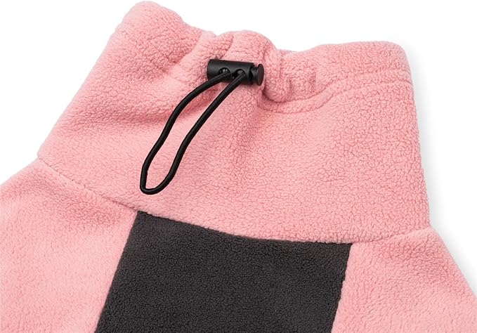 Fleece Dog Coat for Small Medium Dog,Pullover Pajamas Jumpsuit Bodysuit Puppy Coats with Legs, Pet Windproof Warm Cold Weather Jacket Full Body Vest Cozy Snowsuit Outfit Clothes (Pink, S)