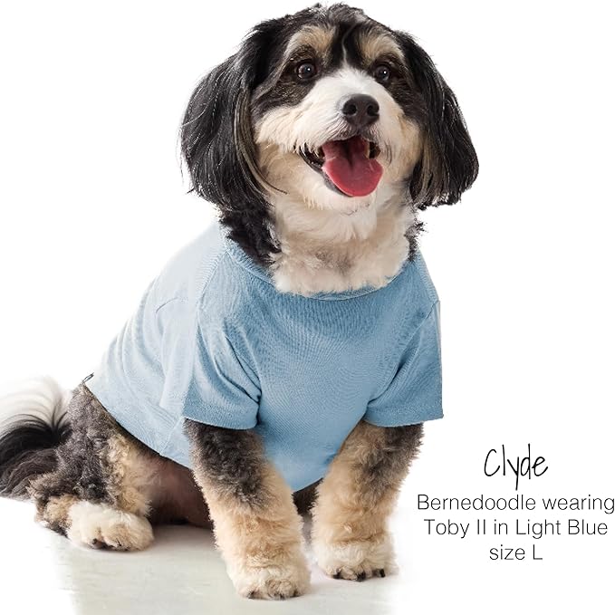 Toby II - The Perfect Tee, 3 Pack Short Sleeve Pet T-Shirt 100% Organic Cotton Tees Clothes for Small, Medium, Large Dogs, Navy Camo, X-Large