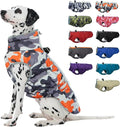 Dog Coat for Large Dogs, Dog Winter Jacket-X Large Warm Dog Coat with Harness Reflective Dog Vest Water-Resistant Dog Snowsuit Dog Snow Jacket for Large Dogs Beagle, Corgi, Orange-Camouflage