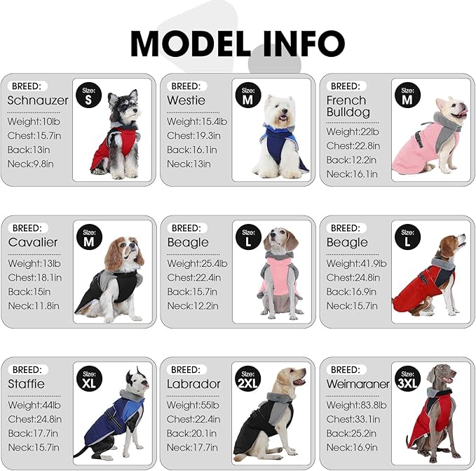 Nanaki Warm Fleece Lined Dog Coats Vests for Winter Waterproof, Furry Collar Dog Jacket with Leash Hole, Reflective Pet Snow Jacket Suit for Outdoor Walking Hunting,Easy On Puppy Coat Beagle, Black L