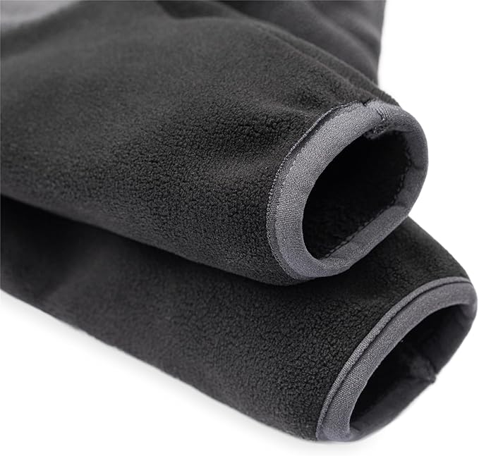 Fleece Dog Coat for Small Medium Dog,Pullover Pajamas Jumpsuit Bodysuit Puppy Coats with Legs, Pet Windproof Warm Cold Weather Jacket Full Body Vest Cozy Snowsuit Outfit Clothes (Black, S)