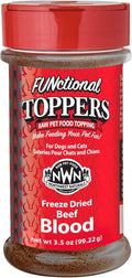 Northwest Naturals Freeze-Dried Beef Blood Functional Topper - for Dogs & Cats - Healthy, 1 Ingredient, Human Grade Ingredients, All Natural, Proudly Made in USA, 3.5 Oz (Pack of 1)