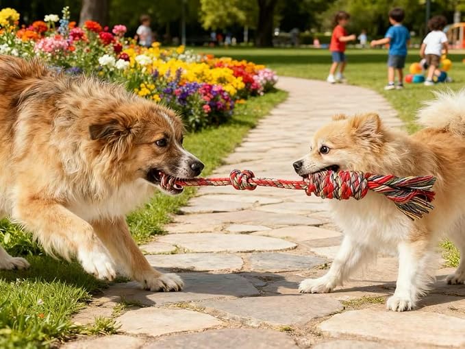 7 Pack Dog Rope Toys for Large Dogs - Colorful Red Blue Yellow Braided Rope Toys, Durable Dog Chew Toys for Aggressive Chewers