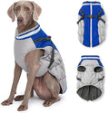 Dog Winter Coat with Harness, Dog Jacket, Pet Clothes with Zipper on Back, Waterproof Windproof Warm Vest, Reflective Cold Weather Coats, for Small Medium Large Dogs, Thick, Blue, 2XL