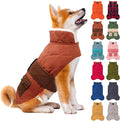 KYEESE Dog Coat Windproof Dog Coats for Small Dogs Soft Pet Sweater for Cold Weather Thick Cat Clothes with Pocket Warm Pet Winter Puffer Coat with Leash Hole Waterproof Dogs Jacket with Fleece Lined