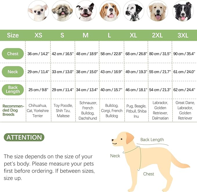 BRKURLEG Dog Sweater Dogs Warm Soft Fleece Sweaters, Turtleneck Sweatshirt for Small Medium Large Dogs, Dog Winter Coat, French Bulldog Pullover Jacket with Sleeve, Cold Weather Coat (Green, L)