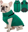 Kuoser Winter Dog Coat for Medium Dogs, Cold Weather Jacket & Vest for French Bulldog, Boston Terrier, Green M