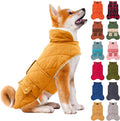 KYEESE Dog Coat Warm Pet Winter Puffer Coat with Leash Hole Windproof Dog Coats for Small Dogs Waterproof Dogs Jacket with Fleece Lined Thick Cat Clothes with Pocket Soft Pet Sweater for Cold Weather