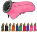 Fragralley Dog Coat Small, Waterproof Dog Jacket with Warm Fleece Lining, Adjustable Reflective Dogs Winter Coat, Turtleneck Pet Coats for Cold Weather (Pink S)