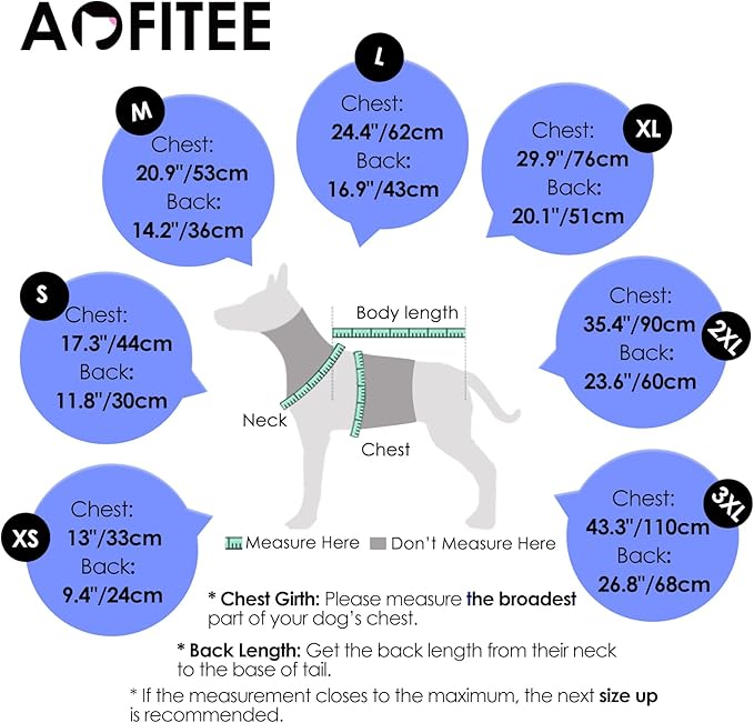 AOFITEE Dog Coat, Warm Dog Winter Coat for Large Dogs, Reflective Turtleneck Dogs Jacket with Harness Built in, Waterproof Windproof Pet Puffer Jacket Fleece Vest for Cold Weather, Navy XXXL