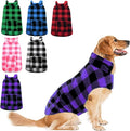 ASENKU Dog Jacket Plaid Reversible Reversible Dog Vest Waterproof Cold Winter Clothes Pet Apparel for Small Medium Large Dogs (3XL, Purple)
