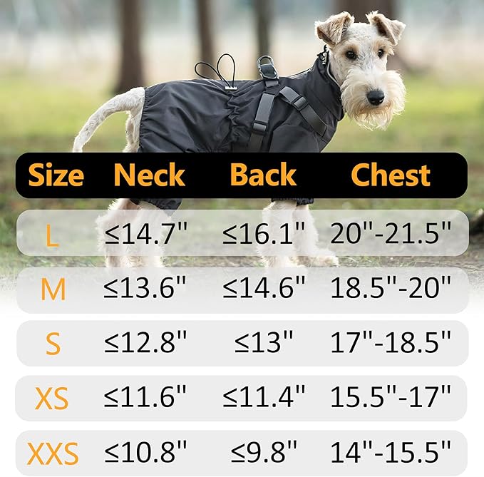 Mile High Life Waterproof Dog Raincoat, Full Coverage Small Dog Rain Coat with Harness, Adjustable 4 Legs Puppy Rain Jacket with Reflective Strip and Elastic Cuffs (Gray, S Back Length 13")
