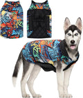 CuteBone Winter Dog Coat - Waterproof Windproof Reversible Vest, Thick Adjustable Cold Weather Jacket for Small Medium Large Dogs, Soft With Leash Hole GMF32S