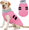 Kuoser Dog Jacket, Winter Dog Coats for Medium Dogs, Cold Weather Coats Pet Clothes, Doggie Snow Jacket for Frech Bulldog, Boston Terrier, Pink L